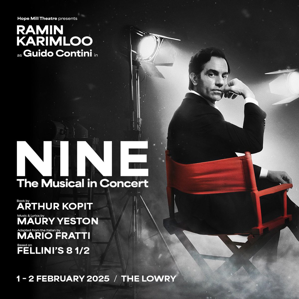 On the day it marks 9 years since we opened, we are delighted to announce that we’re bringing NINE the Musical to The Lowry in 2025! Starring non-other than Broadway and West End star Ramin Karimloo🎞️

Tickets on sale this Friday- don’t miss out! Be Italian!🎟️

📸FEAST Creative