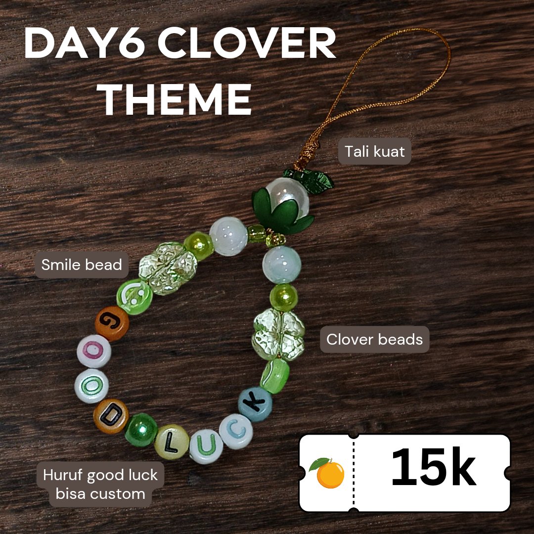 youngyoungBRI's tweet photo. Day6 strapphone clover collection : 
🍀 Mini Day6 clover luck 
🍀 mini day6 clover 
🍀 Day6 clover theme good luck 

Semua bisa di co langsung di toko 🍊 yah 🫶 #DAY6 #youngk #dowoon #sungjin #WONPIL #zonauang #zonajajanᅠᅠ https://t.co/7cpJxuT0SI