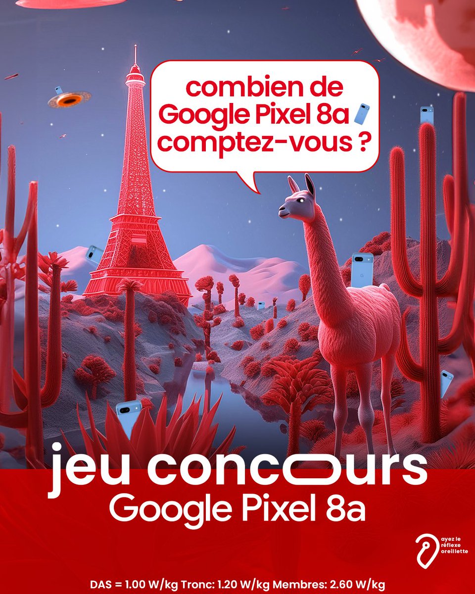 Alors combien IA (y’a) de Google Pixel 8a ? 😲

Dites nous en commentaire pour tenter de gagner le nouveau Google Pixel 8a doté de sa surpuissante IA et explorer toutes ses possibilités ! 🧠

Bonne chance à tous, sauf à ceux qui scrollent avec le nez👃
#jeuconcours #Pixel8a