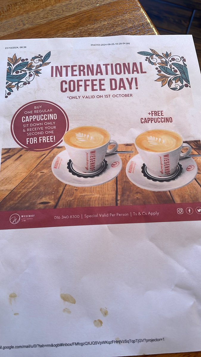 Botha34Botha's tweet photo. @4KobusWiese lekker ou grote , dit bly seker een van die beste koffies indien nie die beste nie. https://t.co/2I082wkOEw