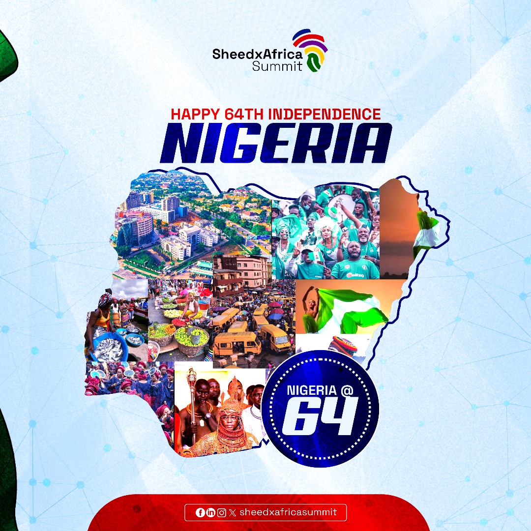 SheedxSummit's tweet photo. Happy Independence Day, Nigeria!

As we celebrate 64 years of freedom, resilience, and growth, we proudly stand with the nation in commitment to building a healthier and stronger future.

Together, we nurture the next generation, building a legacy of hope, wellness, and unity. https://t.co/F8E5Bq4KKk