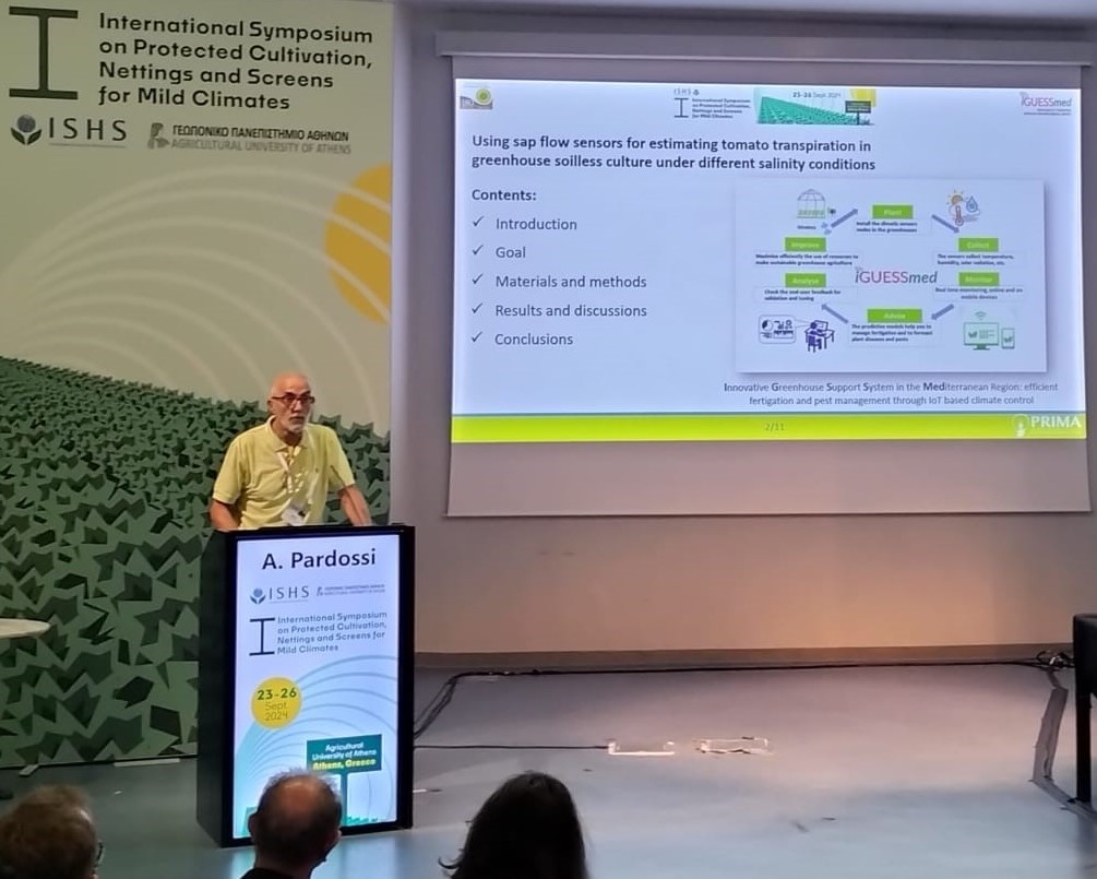 Last week we took part in the International Symposium on Protected Cultivation, Nettings and Screens for Mild Climates organized by the Agricultural University of Athens and the International Society for Horticultural Science (ISHS) and held at Athens.