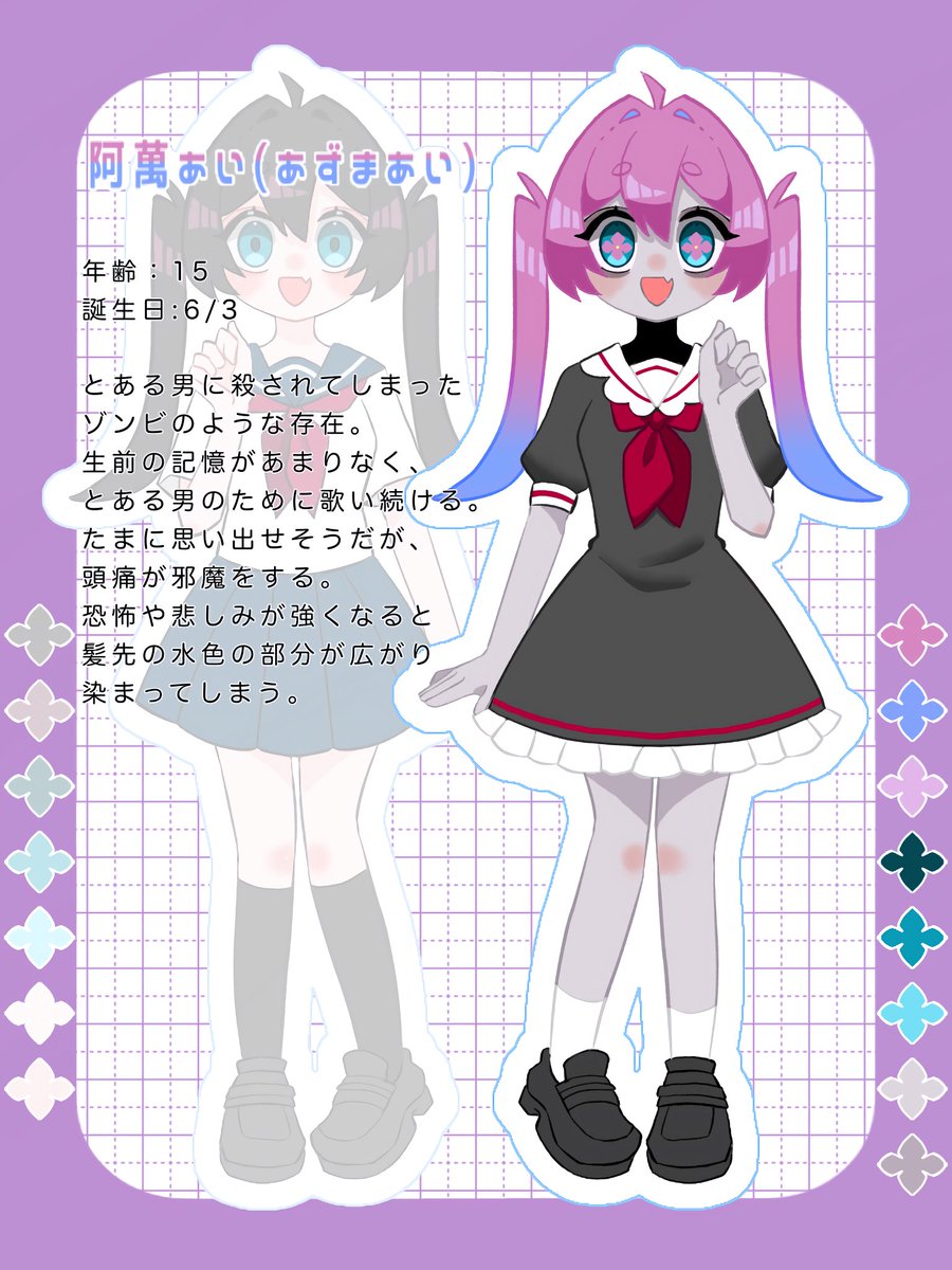 melancholyrex's tweet image. 創作っ子の紹介
1、あいちゃん
