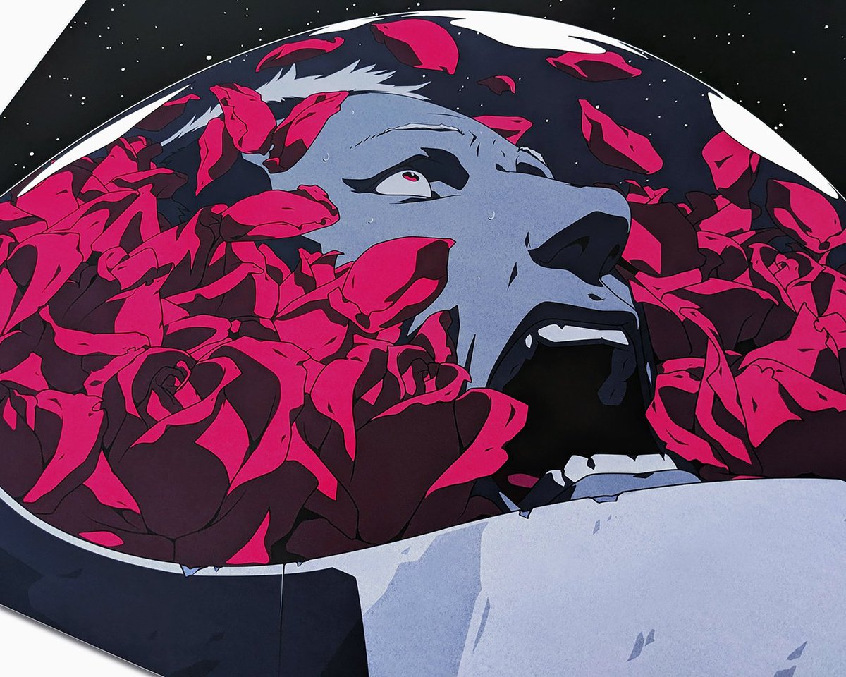 Ethan_Sharp's tweet image. &apos;Magnetic Rose&apos; printing complete! Thank you @WhiteDuck for another spectacular edition.
⁣
Current orders will dispatch in the coming weeks. ⁣
⁣
Remaining &apos;Magnetic Rose&apos; posters are available now from my shop (link in bio).⁣

#anime #memories #magneticrose #screenprint
