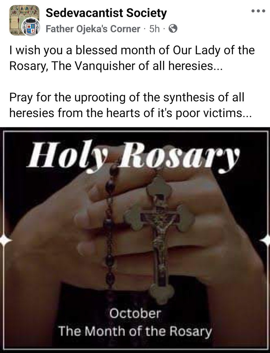 October is here again. The month of Mary, the month of the Holy Rosary..