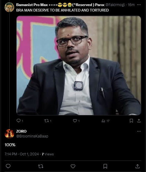 Monkastra's tweet photo. - Bhimtas have genocidal intentions towards YOU
- Bhimtas want to eradicate you & have tried when in power (TN, Bihar, UP, MH)
- Bhimtas eye GC Women lustfully

But RW will try to convince you that it is essential that YOU should seek Hindu unity with THEM without them reforming