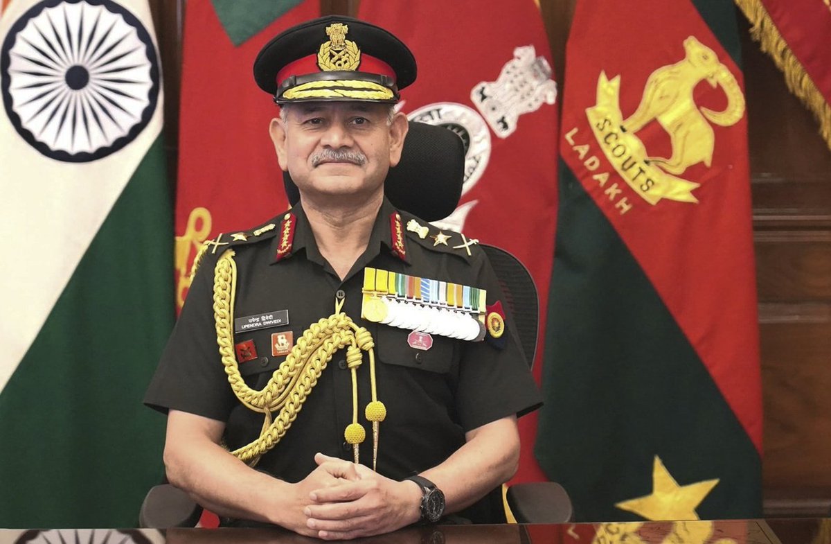 NewsAlgebraIND's tweet photo. HUGE 🚨 Indian Army Chief praises Israel.

Several People won't like this 😂

He called Israel's move to set up a shell company to make "explosive pagers" and derail Hezbollah terrorists a MASTERSTROKE 

He said "The war does not start the day you start fighting, it starts the day you start planning"

"Pager operation required years and years of preparation by Israel"