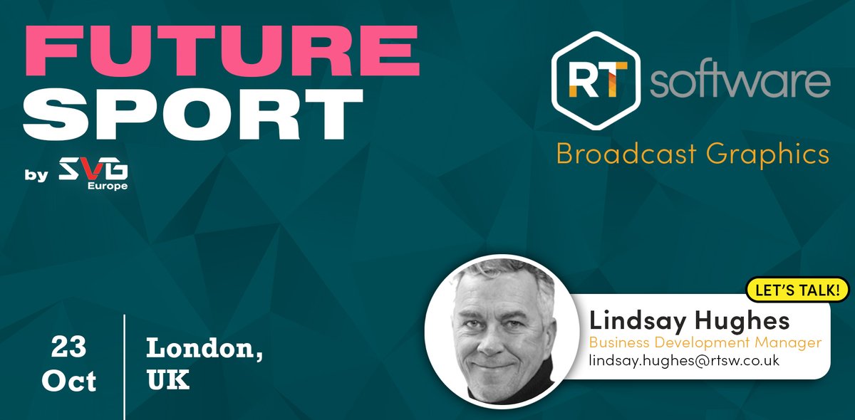 RT Software Ltd. (@rtsoftware) on Twitter photo π RT Software at Future Sport 2024! π
Weβre excited to announce that our Business Development Manager, Lindsay Hughes, will be attending Future Sport on October 23rd in London, UK, hosted by <a href="/SVGEurope/">SVG Europe</a>. ποΈ
Lindsay will be available to discuss how RT Softwareβs advanced π RT Software at Future Sport 2024! π
Weβre excited to announce that our Business Development Manager, Lindsay Hughes, will be attending Future Sport on October 23rd in London, UK, hosted by <a href="/SVGEurope/">SVG Europe</a>. ποΈ
Lindsay will be available to discuss how RT Softwareβs advanced