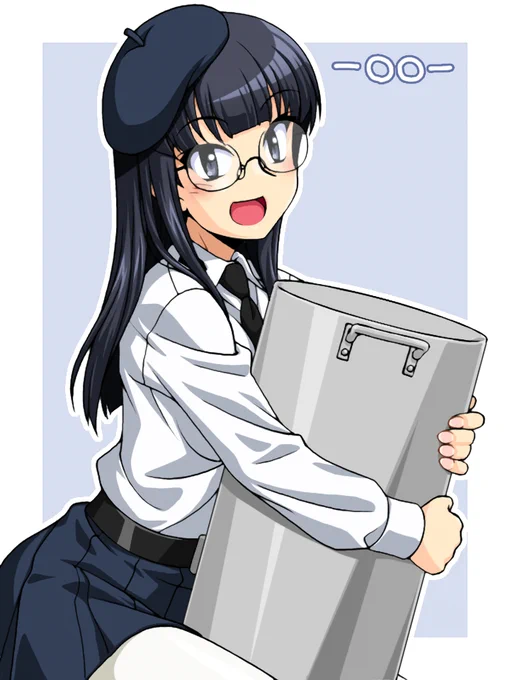 今日は #眼鏡の日 、という訳でロビオラこと5番ちゃんをラクガキしました!出番はほとんどありませんが、アンツィオでいつも寸胴抱えてる子といえばわかりやすいでしょうか(※わかりやすくはない) #ガルパン #garupan 
