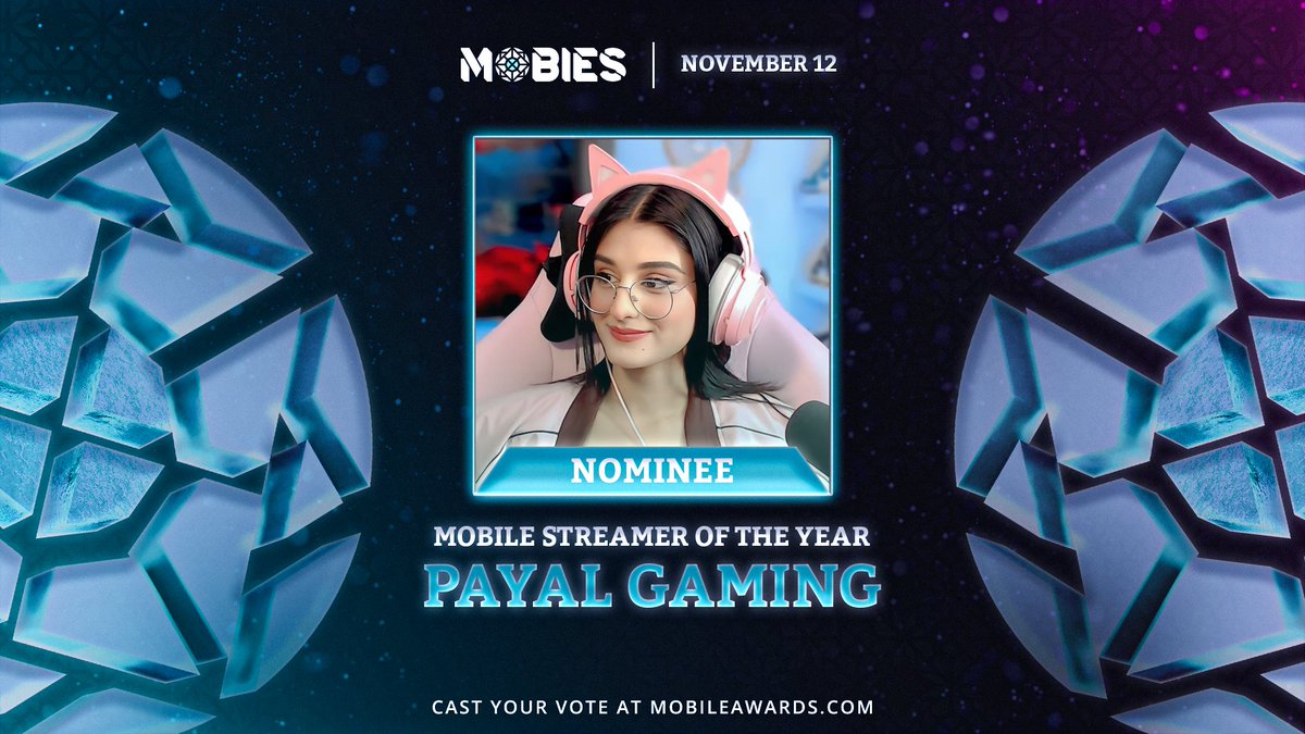 MOBIES (@mobiesawards) on Twitter photo Vote for <a href="/Payal_Dhaare/">Payal Gaming</a>! Finalist of the Mobile Streamer of the Year award.
Remember, you can VOTE EVERY DAY, once a day.
✅ Vote now: mobileawards.com/vote
MOBIES 2024 - November 12th | Los Angeles Vote for <a href="/Payal_Dhaare/">Payal Gaming</a>! Finalist of the Mobile Streamer of the Year award.
Remember, you can VOTE EVERY DAY, once a day.
✅ Vote now: mobileawards.com/vote
MOBIES 2024 - November 12th | Los Angeles