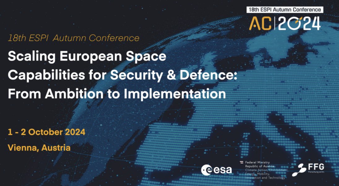 Amedeo Staiano (@amedeostaiano) on Twitter photo Glad to join interesting discussions on Space at <a href="/ESPIspace/">European Space Policy Institute (ESPI)</a> Autumn Conference 2024 Glad to join interesting discussions on Space at <a href="/ESPIspace/">European Space Policy Institute (ESPI)</a> Autumn Conference 2024