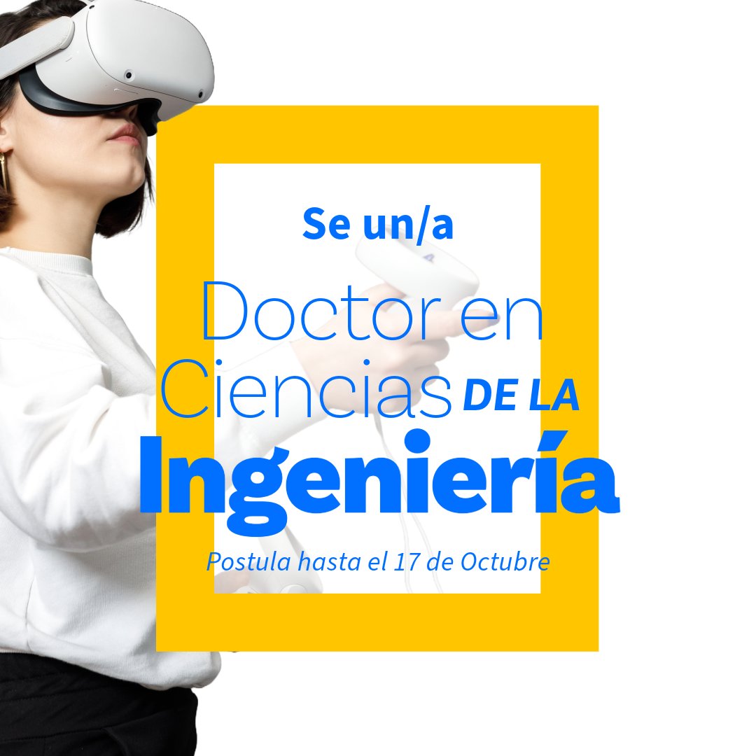 🎓 ¡Postulaciones abiertas para el Doctorado en Ciencias de la Ingeniería! 🌟
Formación de excelencia, proyectos innovadores y conexiones internacionales. No lo pierdas
📅 Cierre: 17/10/2024 #DoctoradoIngeniería #Investigación #IngenieríaUC #Innovación #FuturoAcadémico