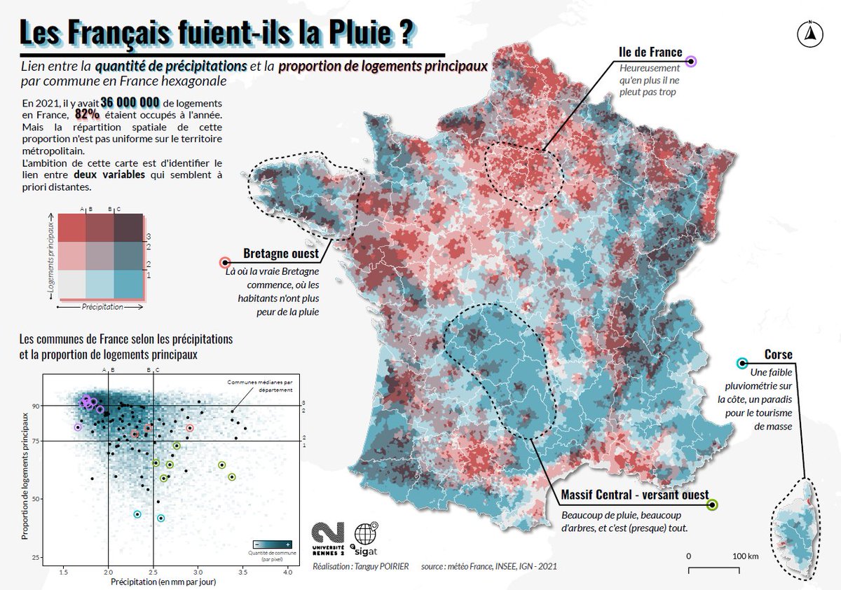 BorisMericskay's tweet photo. 🗺Comme chaque année les étudiants du M2 en #géomatique @E_Sigat se prétent à l'exercice de la carte #bivariée ! 

✅Croiser deux variables pour la cartographier, un vrai défi méthodologique et esthétique !

➡️Petite sélection subjective des meilleures cartes de la promo 2024  😍 https://t.co/XkBjgoaTzx