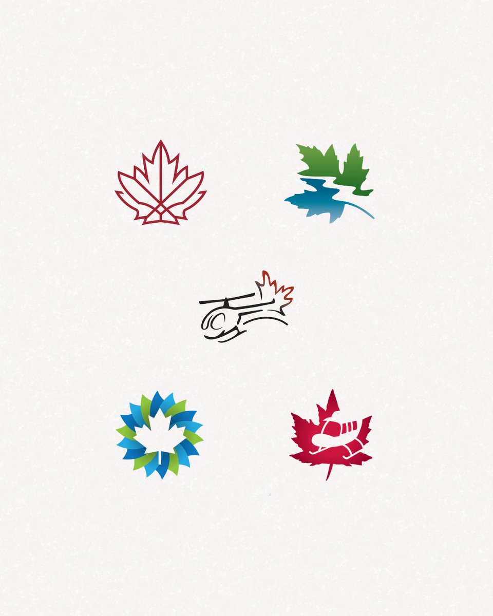 1dea_Inc's tweet image. As October sets in and the leaves change, here’s a collection of maple leaf-inspired logo icons we’ve created. 🍁 #MapleLeaf #OctoberVibes #FallDesign