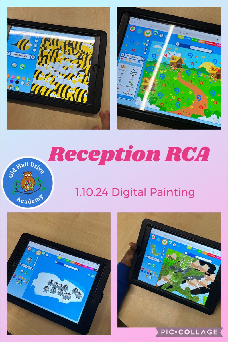 MGLWorld_Mel's tweet photo. This half term in computing Reception at @OldHallDrive have been using the iPads to explore digital painting and how it differs from physical painting. We have used JIT5 and the Paintz app. Well done!
 #eyfscomputing #wiseowltrust @MGLWorldNews https://t.co/DaMBy82Gxm