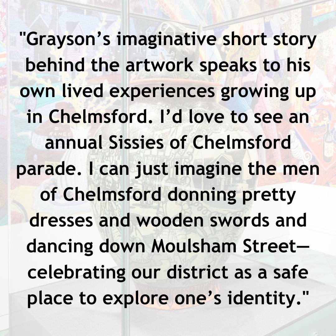 Object of the Month! Culture Services Manager Marc has chosen Sir Grayson Perry's 'Chelmsford Sissies'.
"I’ve chosen the Sissies Pot as great example of how art can also help us explore complex topics like gender, class, and society."
Read more here: chelmsford.gov.uk/museums/collec…