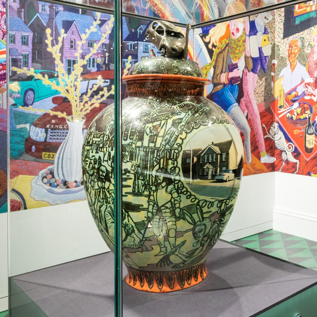 MuseumofChelms's tweet photo. Object of the Month! Culture Services Manager Marc has chosen Sir Grayson Perry's 'Chelmsford Sissies'.
"I’ve chosen the Sissies Pot as great example of how art can also help us explore complex topics like gender, class, and society."
Read more here: https://t.co/vymD3dbOIJ https://t.co/TRkfSoAc3T