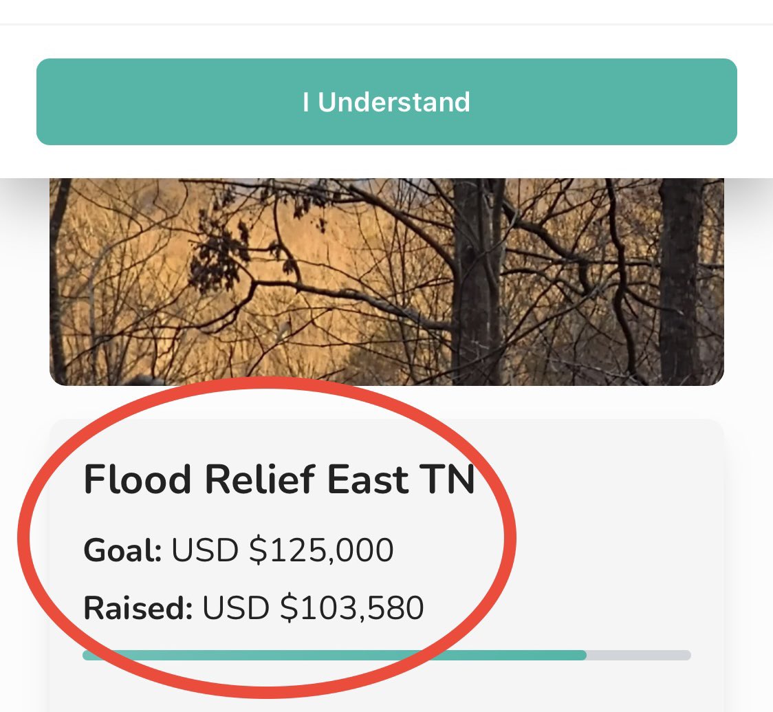PatarasFarm's tweet photo. You are AMAZING!
YOU are HEROES! π
At 5:35pm yesterday, the fundraiser was at $59k! Now, we are over $103k!
On the way to help!
THANK YOU! Keep praying out there!
Love aYOU! π§‘
#helenerelief #tennesseevols #thankyou #pinballpreparedness #appalachiashomesteadwithpatara https://t.co/SGDupGjy2W