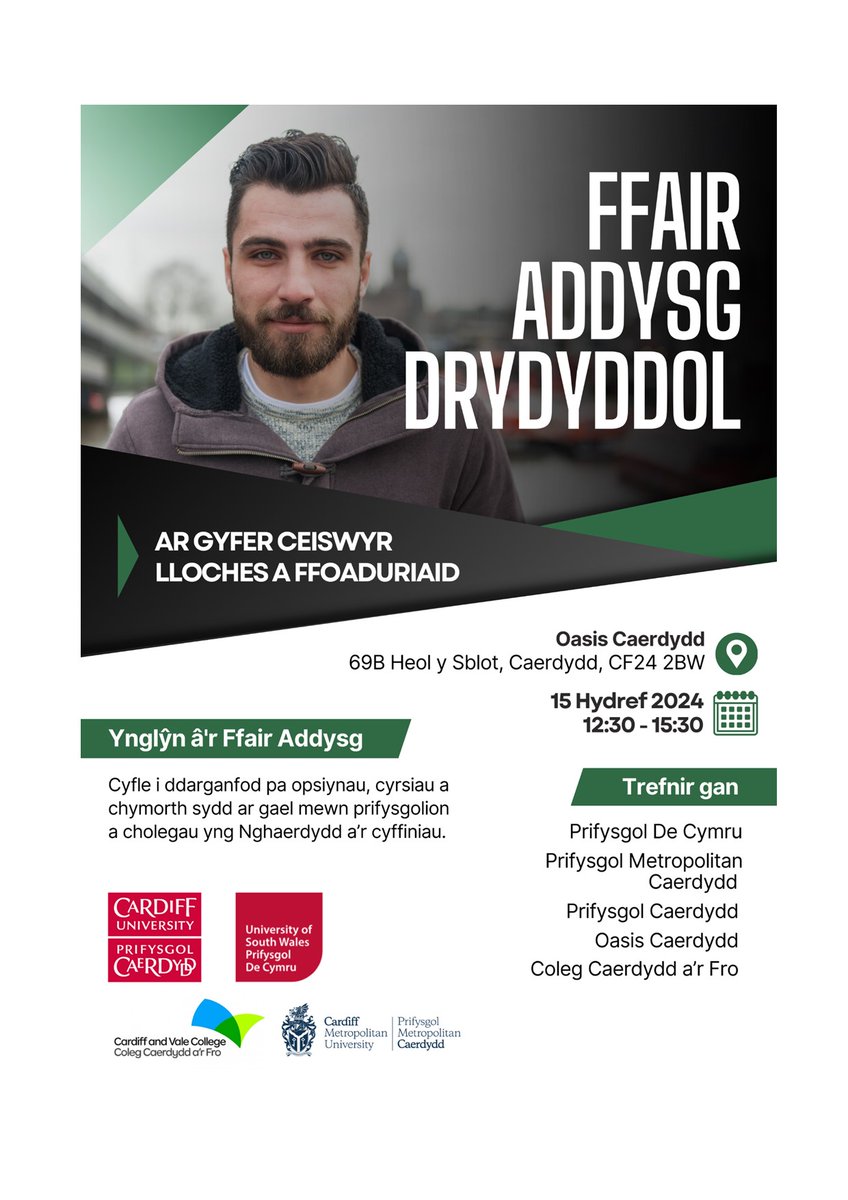 Ymunwch â ni yn y digwyddiad cymunedol nesaf! Galwch heibio Oasis Caerdydd ar 15 Hydref, dywedwch helo, a siaradwch â ni am eich dyheadau dysgu. Rydym yn edrych ymlaen at gwrdd â chi! 🌱👋 #DysguOedolion