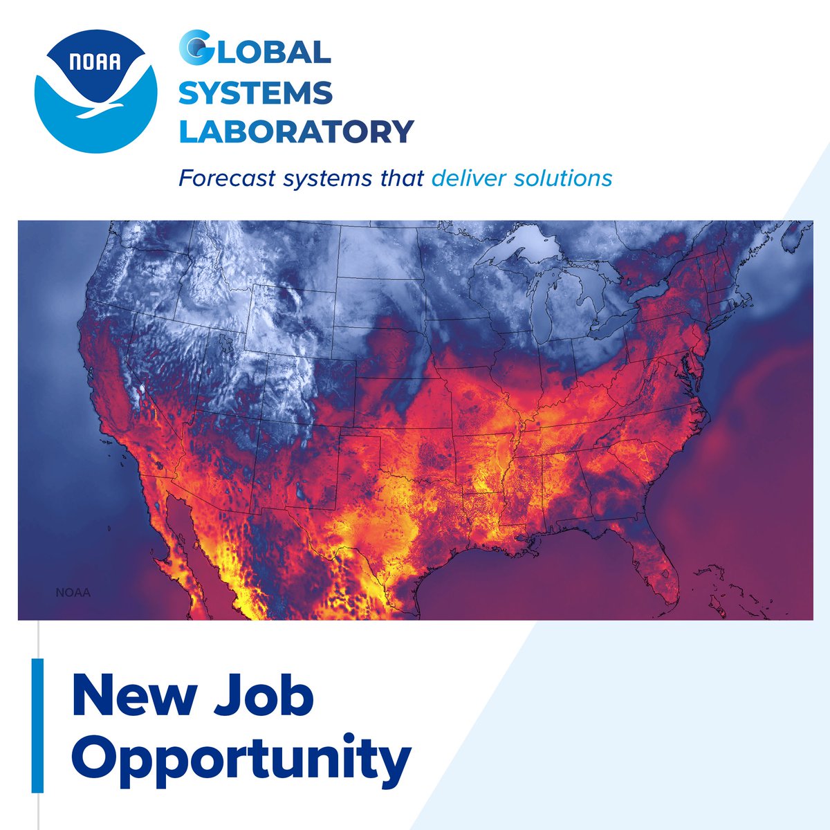 GSL is hiring! Our Earth Prediction Advancement Division Scientific Computing Branch is hiring a Research Physical Scientist. Learn more at USAJobs: usajobs.gov/job/812034900