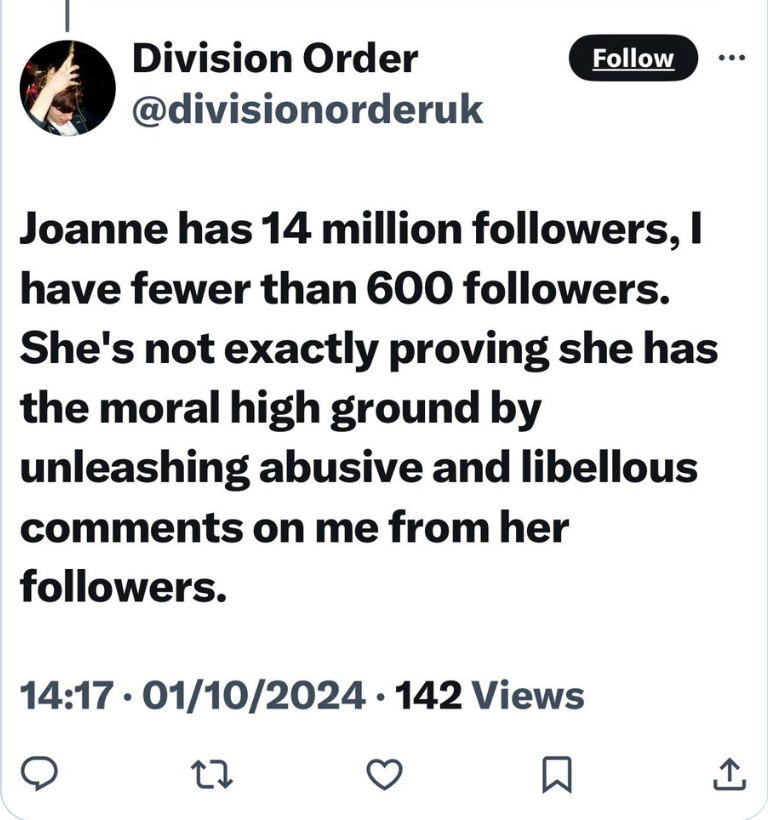 jk_rowling's tweet image. Don't come pounding on my door if you're too chickenshit to stand your ground when it opens.