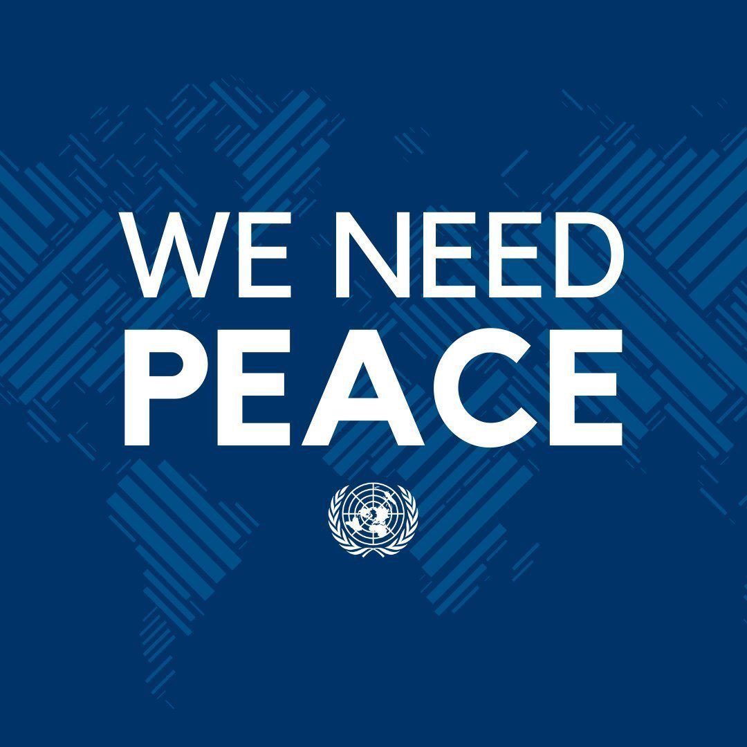UN's tweet image. In conflict, civilians always pay the highest price.
War is not the answer.
We need peace.