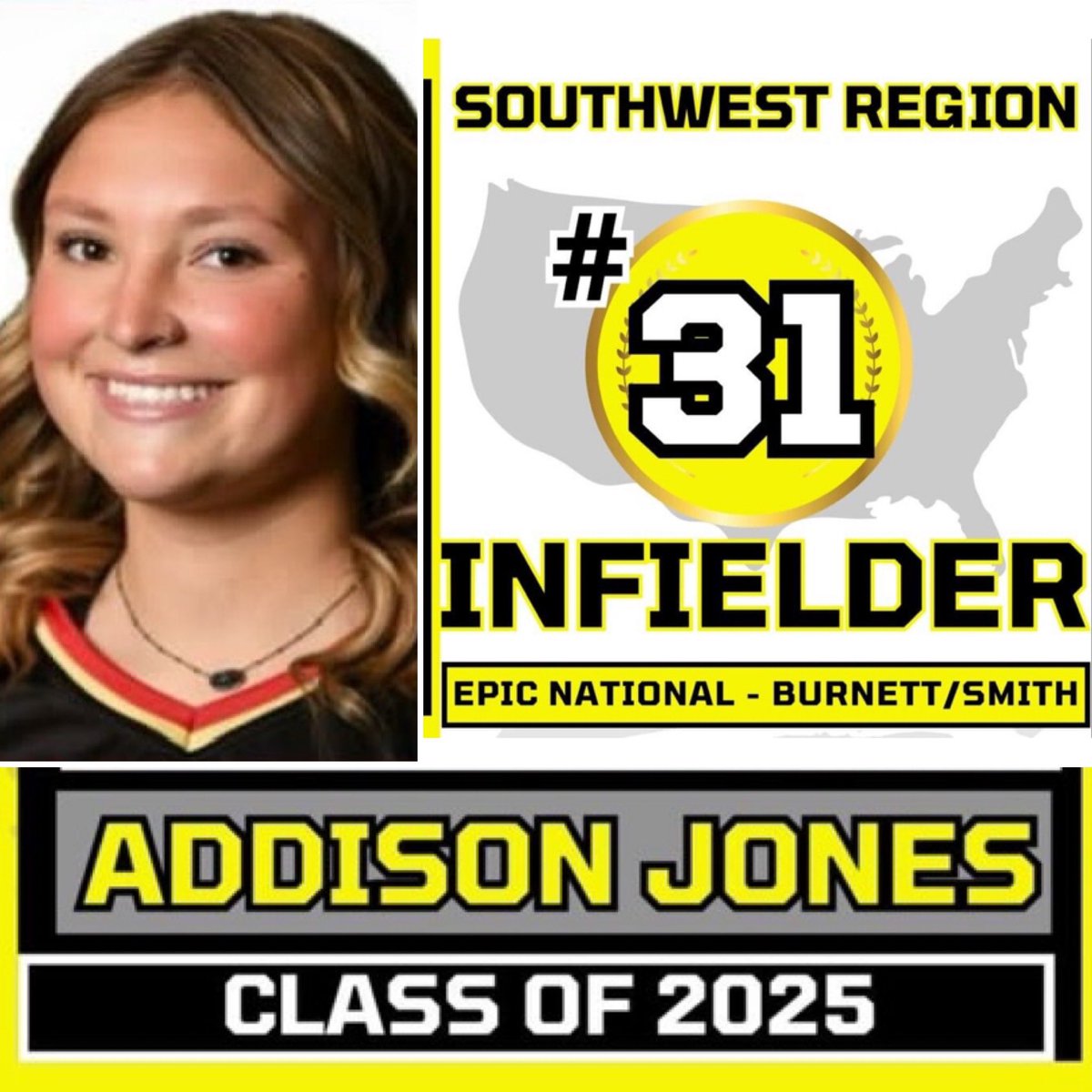 OKAthleticsJB's tweet photo. 📣🥎👀Extra Inning Softball 
Class of 2025 SW Regional IF Rankings: 
#31 Addison Jones Broken Arrow, OK (Barton Commit) ⭐️💥 @ExtraInningSB 
@Epic__SB @EpicFastpitchO 

@AddisonJones25 @BCCSoftball 

@SportPrepX @Sports_Recruits 
@SoftballDown @Softball_Home @VYPEOK @SBLiveOK @OklaPrepSports @NE_Ok_HS_Sports @DRecruits1 @DirectRecruits @TopPreps @CoastRecruitsSB @CoastRecruits @BoostSoftball @upnextrecruits @IHartFastpitch