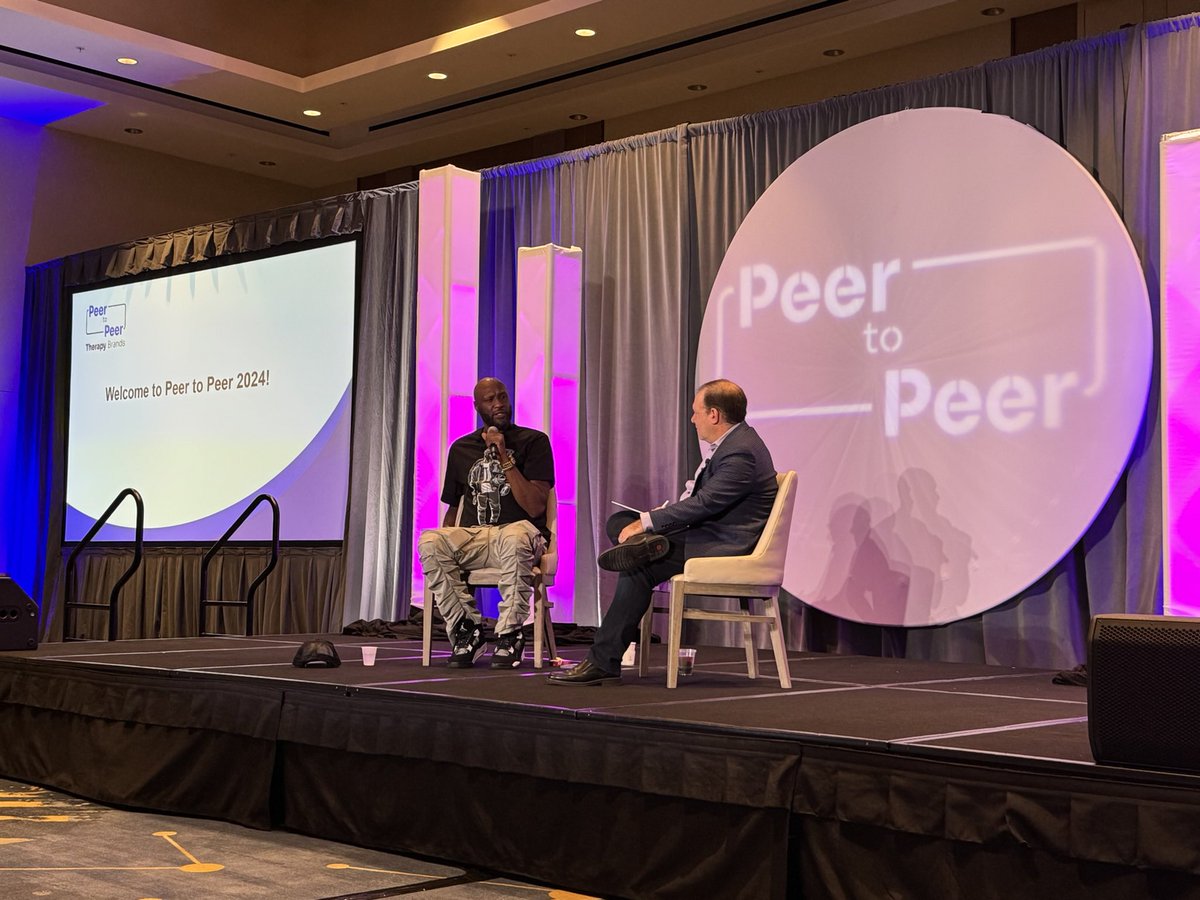 I had a great time interviewing <a href="/LamarOdom/">LAMAR ODOM</a> this morning at @therapybrands Peer to Peer conference!