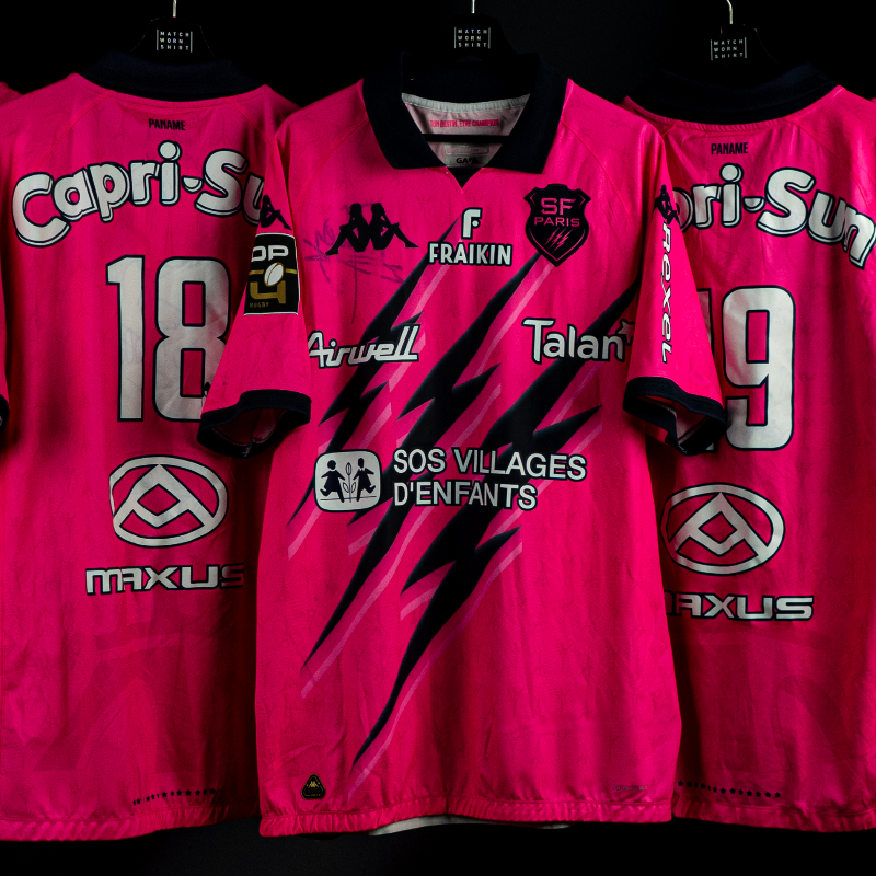SFParisRugby's tweet photo. 🌸 Face à Toulon, notre partenaire majeur Capri Sun a cédé sa place au profit de @SOSVE_FRANCE. Les maillots sont désormais mis en vente aux enchères, et tous les bénéfices seront reversés à l’association. ✨
Maillots en vente ici ⤵️
#SFParis #FondsDeDotation
