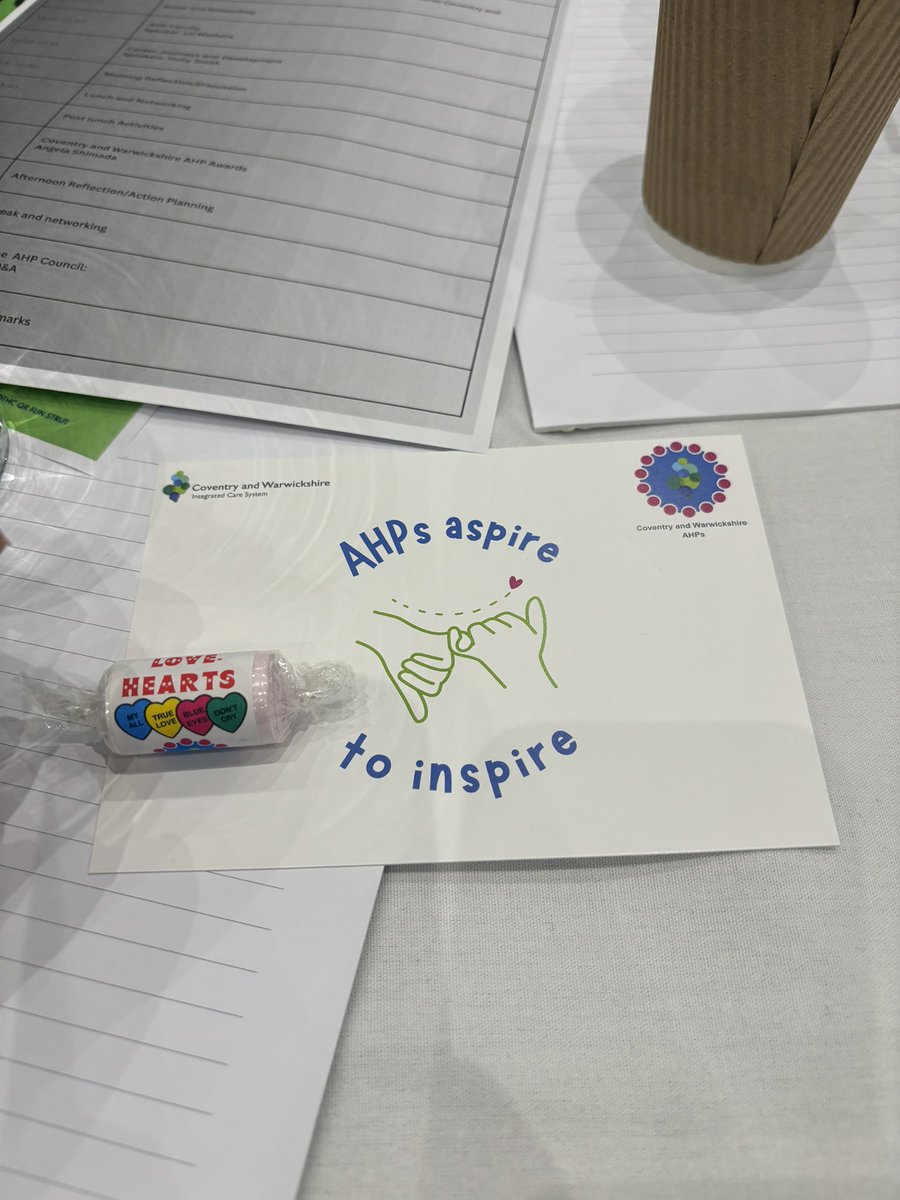 It’s great to be at this years #AHPsAspire conference with so many AHPs across Coventry and Warwickshire. Looking forward to hearing from a great range of speakers 🩷❤️🧡💛💚💙💜