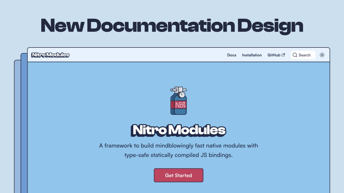 We just completely redesign the Nitro Modules documentation website! 🎉 ...