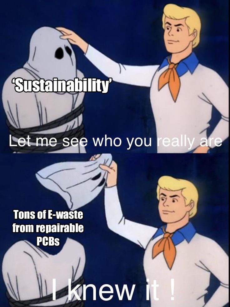 RepairDontWaste's tweet image. Businesses preach sustainability but when we pull off the mask, its revealed they&apos;re disposing of 1000s of repairable circuit boards, polluting our environment with E-waste while masquerading as a &apos;green&apos; company! 

#Repair #Electronics #ElectronicsRepair #UKMFG #Sustainability