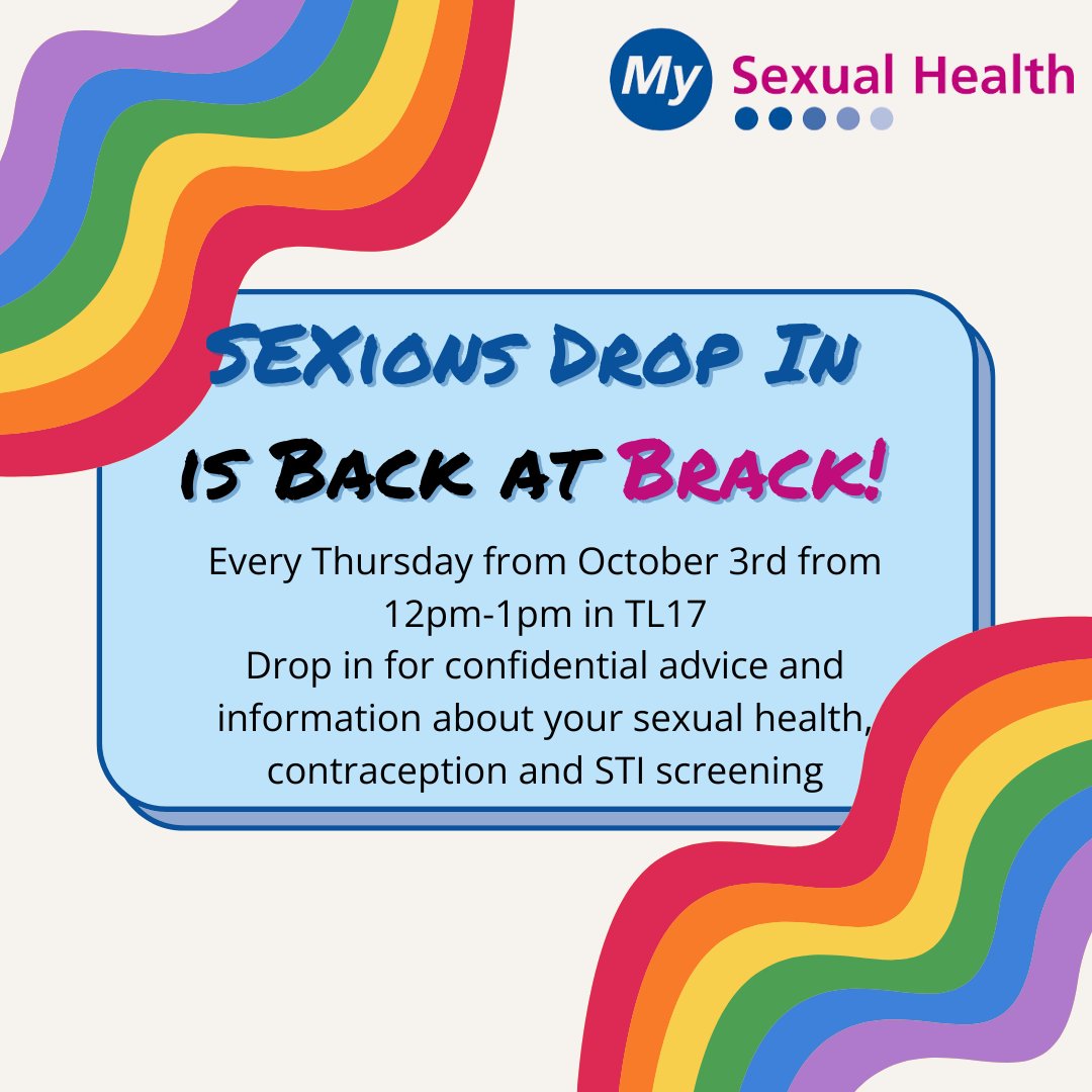 NTU_SSS's tweet photo. Sexions is back every Thursday at Brackenhurst!

Drop in for confidential advice and information about your sexual health, 12-1pm every Thursday TL17 https://t.co/9K0gnyPK3I