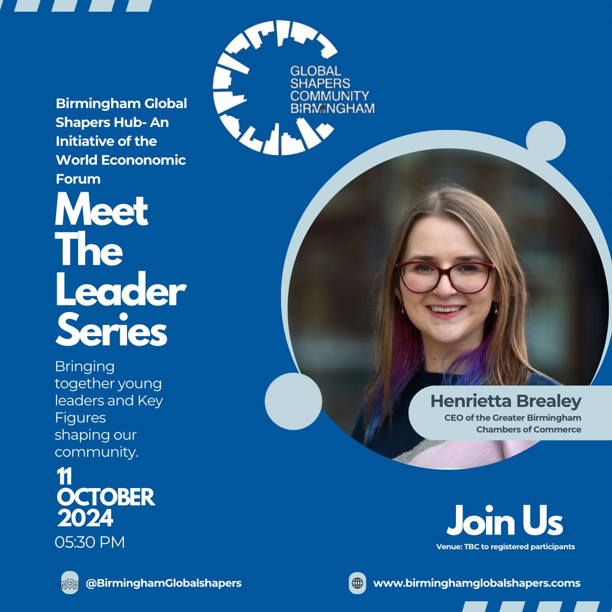 What are you up to on Friday the 11th? 👀

Cause I’d love to invite you to join us at our Meet the Leader series with <a href="/HenriettaLB/">Henrietta Brealey</a>, CEO of Greater Birmingham Chambers of Commerce! 🚀

Register here: eventbrite.com/e/meet-the-lea…

#MeetTheLeader #Leadership #BirminghamShapers