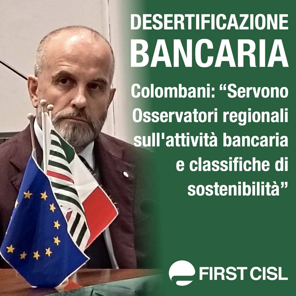 FirstCisl's tweet photo. 🇮🇹 #Desertificazionebancaria, Riccardo Colombani: servono Osservatori regionali sull'attività bancaria e classifiche di sostenibilità

Ecco perché:

👉 https://t.co/b9PI5LWlcI https://t.co/Ua4HPJzYhT