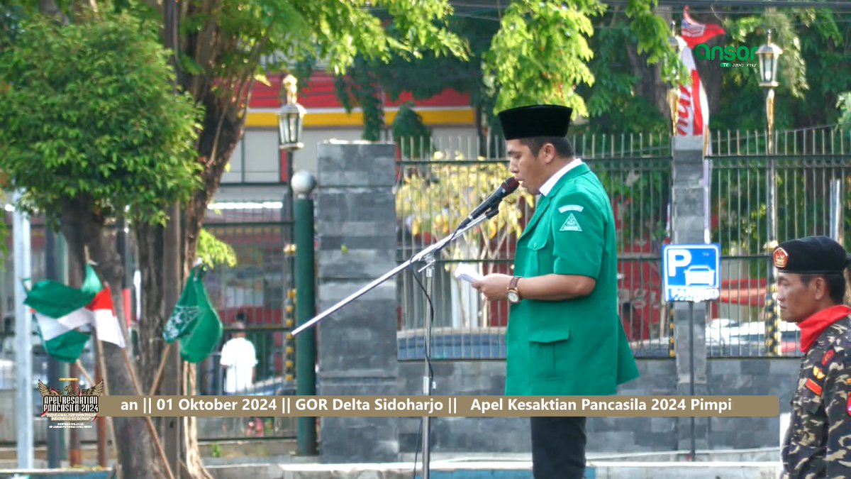 Pelaksanaan Apel Kesaktian Pancasila 2024

Pimpinan Wilayah Gerakan Pemuda Ansor Jawa Timur "Mengawal Kepemimpinan Indonesia Kedepan"

GOR Delta Sidoarjo, 01 Oktober 2024
#ApelAnsor1Oktober
<a href="/pwansorjatim/">PW GP Ansor Jatim</a> <a href="/Official_Ansor/">Gerakan Pemuda Ansor</a> <a href="/MusaffaSafril/">Musaffa' Safril</a> <a href="/Adinjauharudin/">Addin Jauharudin</a>