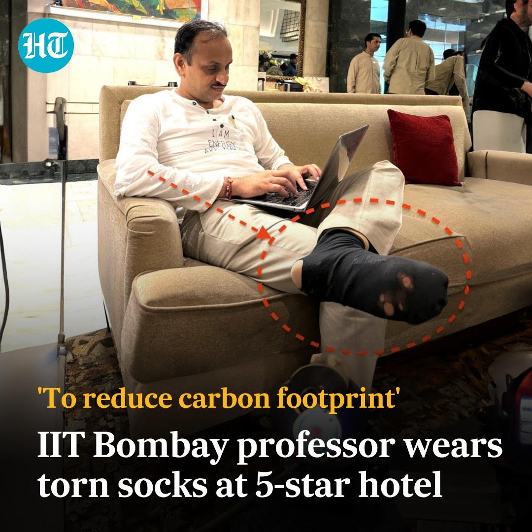 htTweets's tweet image. Chetan Singh Solanki, who is known as the #SolarMan of India, defended his torn socks seen in a photo, highlighting his commitment to sustainability.

Read more here 🔗hindustantimes.com/trending/iit-b…