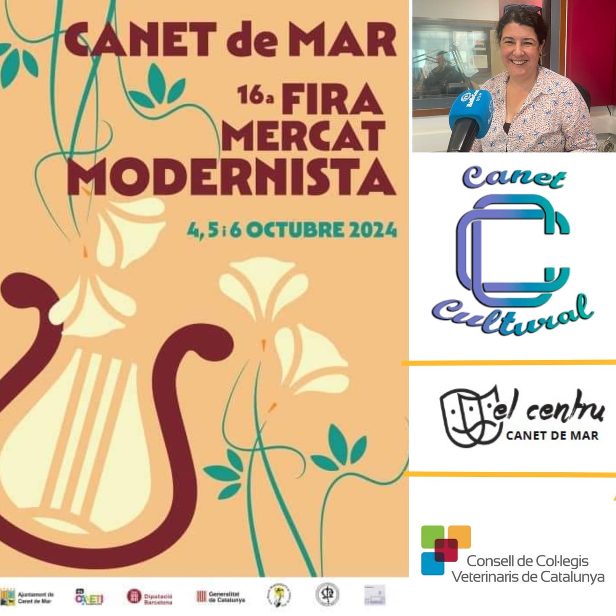 📻Torna a escoltar #Els4Cantons 🎧

radiocanet.cat/programs/els4c…

-🗣️Tertúlia
-🗞️Actualitat <a href="/ajcanetdemar/">Aj. Canet de Mar</a> <a href="/ccmaresme/">CC Maresme</a> <a href="/tempscanet/">Tempscanet</a>
-🎊16a #FiraMercatModernistaCanet Mònica Ventura #regidora
-🎉<a href="/ElCentruCanet/">ElCentru</a> i <a href="/CanetCultural/">Canet Cultural</a> #FiraModernista
-🐶Novetats Llei Benestar Animal <a href="/ConsellCol/">Consell de Col·legis Veterinaris de Catalunya</a>