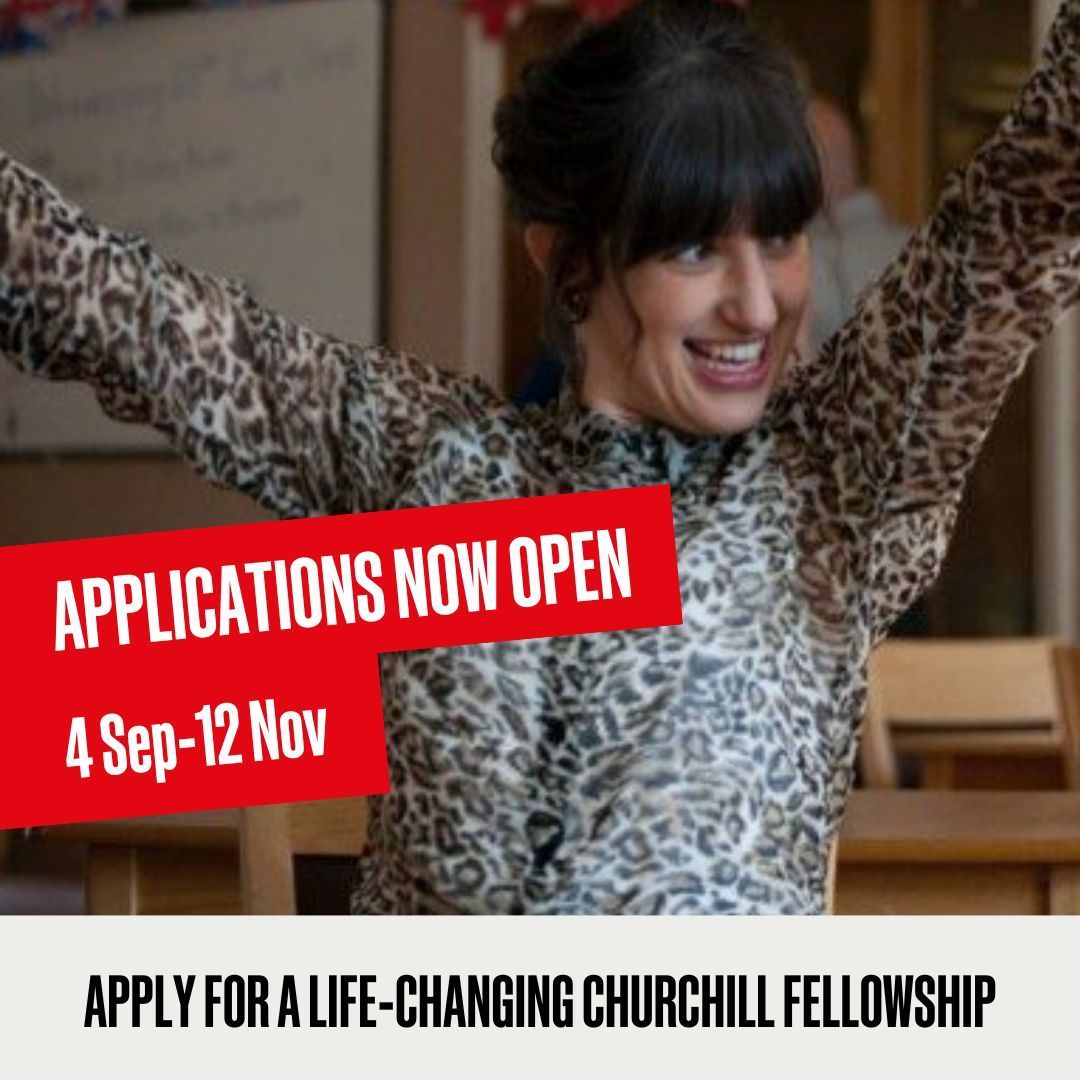 Applications for the next Churchill Fellowship are open until 12th Nov 2024! 🌍 Passionate about change? 🌱 Get funded to learn from world experts in-person or online, the team will then help spread your ideas across the UK. Learn more and apply 👉 buff.ly/3RvwWzt