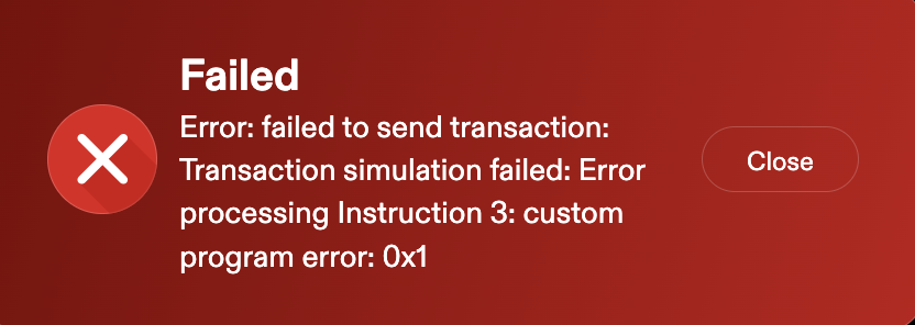 TimGolds's tweet photo. @bakedtoken @solstorm_com Hi team, I've got some Gummy and Baked Tokens to claim but keep getting this error code. Any ideas? https://t.co/d5hdL3cuc9