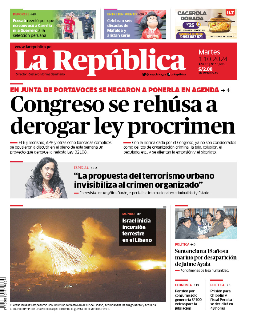 🗞️¡Buenos días!👋Esta es nuestra portada de hoy, martes 1 de octubre de 2024

➡️Recuerda que también puedes leer nuestra versión impresa aquí: bit.ly/3VeOX8S