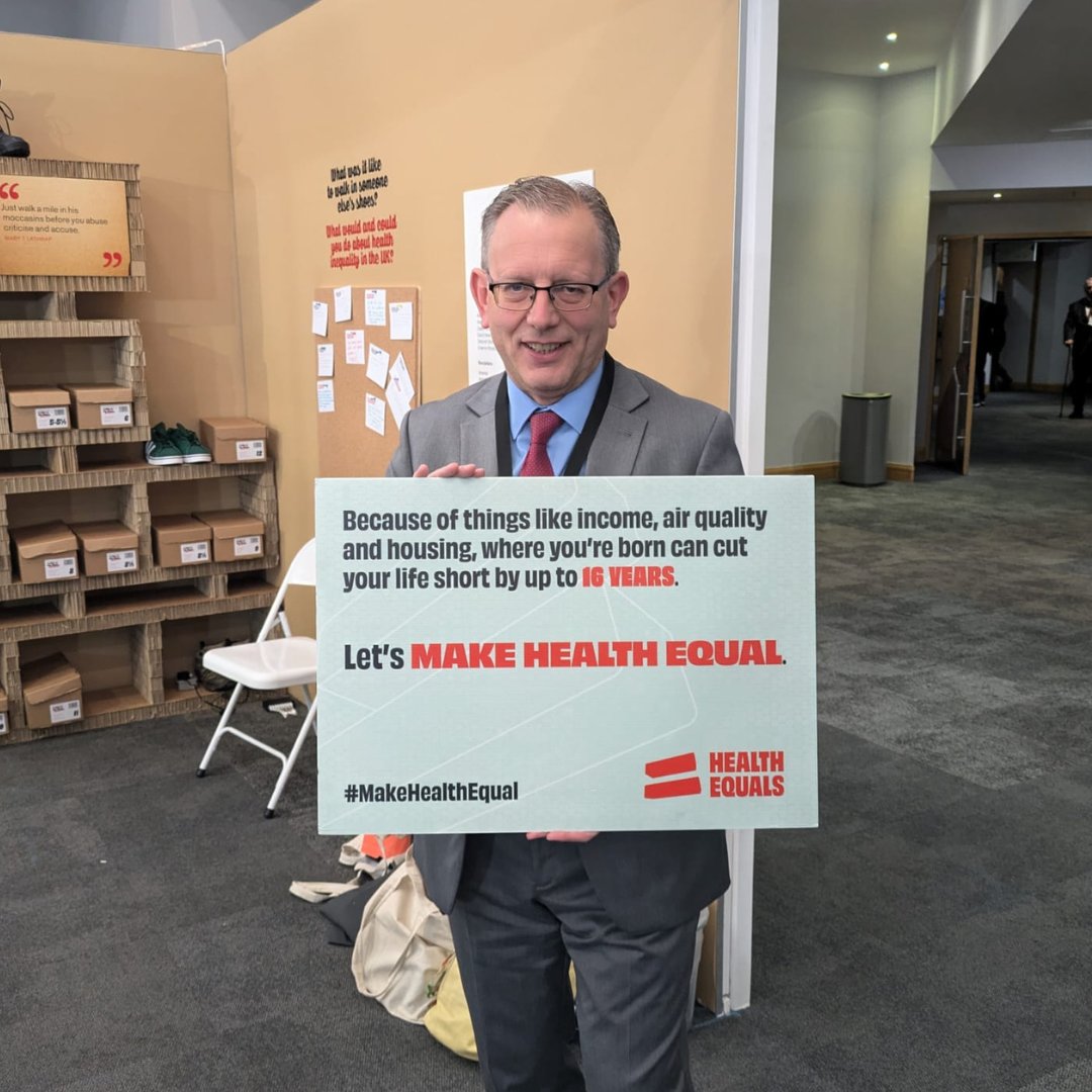 Health Equals (@health_equals) on Twitter photo Would you walk a mile in someone else's shoes?👞
It's been great to see key figures at #CPC24 including <a href="/JamesCleverly/">James Cleverly🇬🇧</a>, <a href="/melissadhussain/">Melissa Hussain</a> & <a href="/Winstamike/">Michael Winstanley</a> step into the real-life shoes of people whose health has been affected by things like low-income, poor housing & air quality.⤵️ Would you walk a mile in someone else's shoes?👞
It's been great to see key figures at #CPC24 including <a href="/JamesCleverly/">James Cleverly🇬🇧</a>, <a href="/melissadhussain/">Melissa Hussain</a> & <a href="/Winstamike/">Michael Winstanley</a> step into the real-life shoes of people whose health has been affected by things like low-income, poor housing & air quality.⤵️