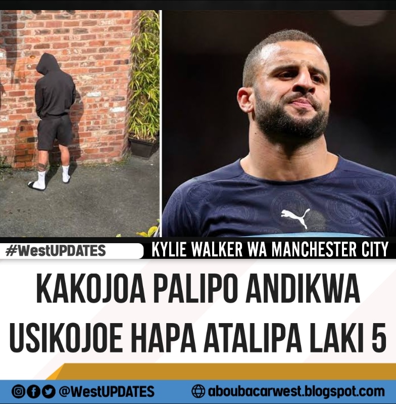 West_Updates20's tweet photo. Beki wa kulia wa Manchester City Kyle Walker amenaswa tena akikojoa kwenye moja ya ukuta wa eneo la wazi wakati anatoka kwenye baa ya Manchester usiku wa Jumamosi , kitendo hiko kinahatarisha mlinzi huyo kutozwa faini ya pauni 150 ambayo ni sawa na Tsh 544,000.#WestUPDATES https://t.co/Z5iSCkGnQk