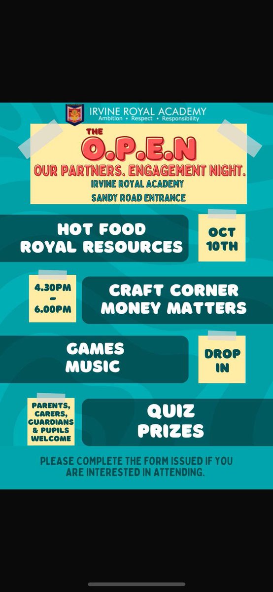 Irvine Royal Academy (@irvineroyalacad) on Twitter photo What a night we have in store! And itโs completely free! #open
#believeinbetterโญ๏ธ๐ <a href="/MppsIrvinesch/">MPPS_Irvine24</a> <a href="/CastleparkPS/">Castlepark Primary School</a> <a href="/LoudounMontPSEY/">Loudoun-Montgomery PS+EYC</a> <a href="/AnnickPS/">Annick PS & EYC</a> <a href="/WoodlandsIrvine/">Woodlands Primary and Early Years</a> <a href="/IrvineRoyalFF/">IrvineRoyalFriends&Family</a> What a night we have in store! And itโs completely free! #open
#believeinbetterโญ๏ธ๐ <a href="/MppsIrvinesch/">MPPS_Irvine24</a> <a href="/CastleparkPS/">Castlepark Primary School</a> <a href="/LoudounMontPSEY/">Loudoun-Montgomery PS+EYC</a> <a href="/AnnickPS/">Annick PS & EYC</a> <a href="/WoodlandsIrvine/">Woodlands Primary and Early Years</a> <a href="/IrvineRoyalFF/">IrvineRoyalFriends&Family</a>