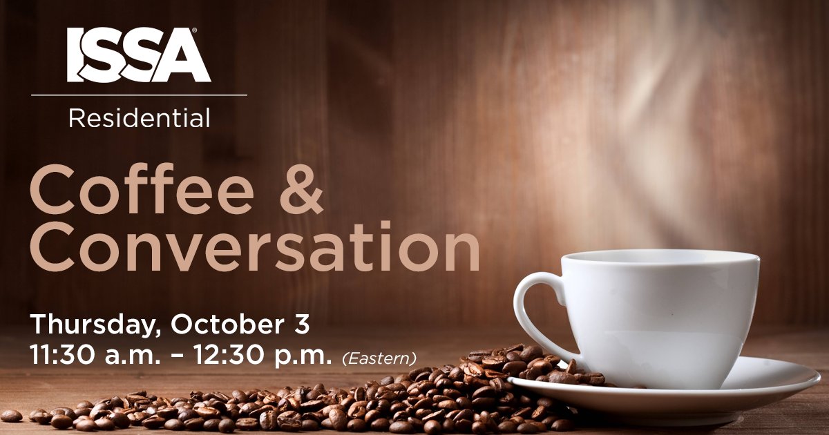 Join us for this month's Coffee &amp; Conversation on October 3 at 11:30 am (Eastern) featuring Steven Semple, Master Storyteller at The Business Growth Guys and speaker at ISSA Show North America 2024. Grab your coffee and let’s chat! REGISTER NOW!
events.issa.com/.../residentia…