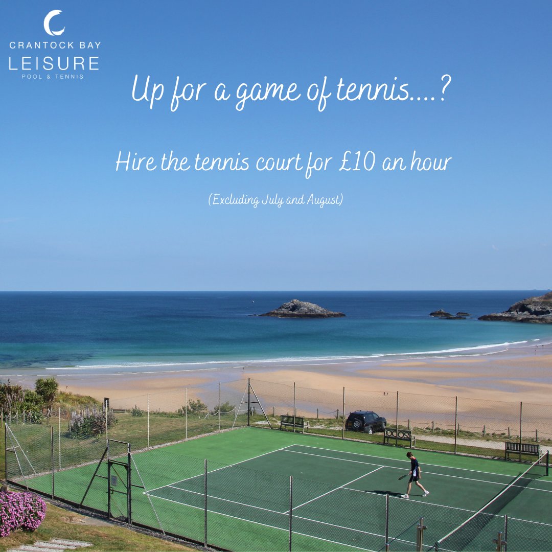 Did you know, you can hire our Tennis Court, outside of July and August?

It's just £10 per hour and can be booked by calling us on 01637 830229.