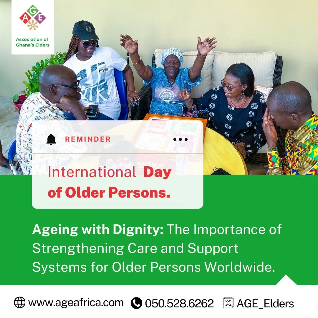 AGE_Elders's tweet photo. Today marks International Day of Older Persons, as such we celebrate ageing with dignity. Let's strengthen support for our elders &amp; promote active ageing worldwide. Wisdom knows no age limit!
#OldisBeautiful #PromoteActiveAgeing #InternationalDayOfOlderPersons https://t.co/EdQZaeubX8