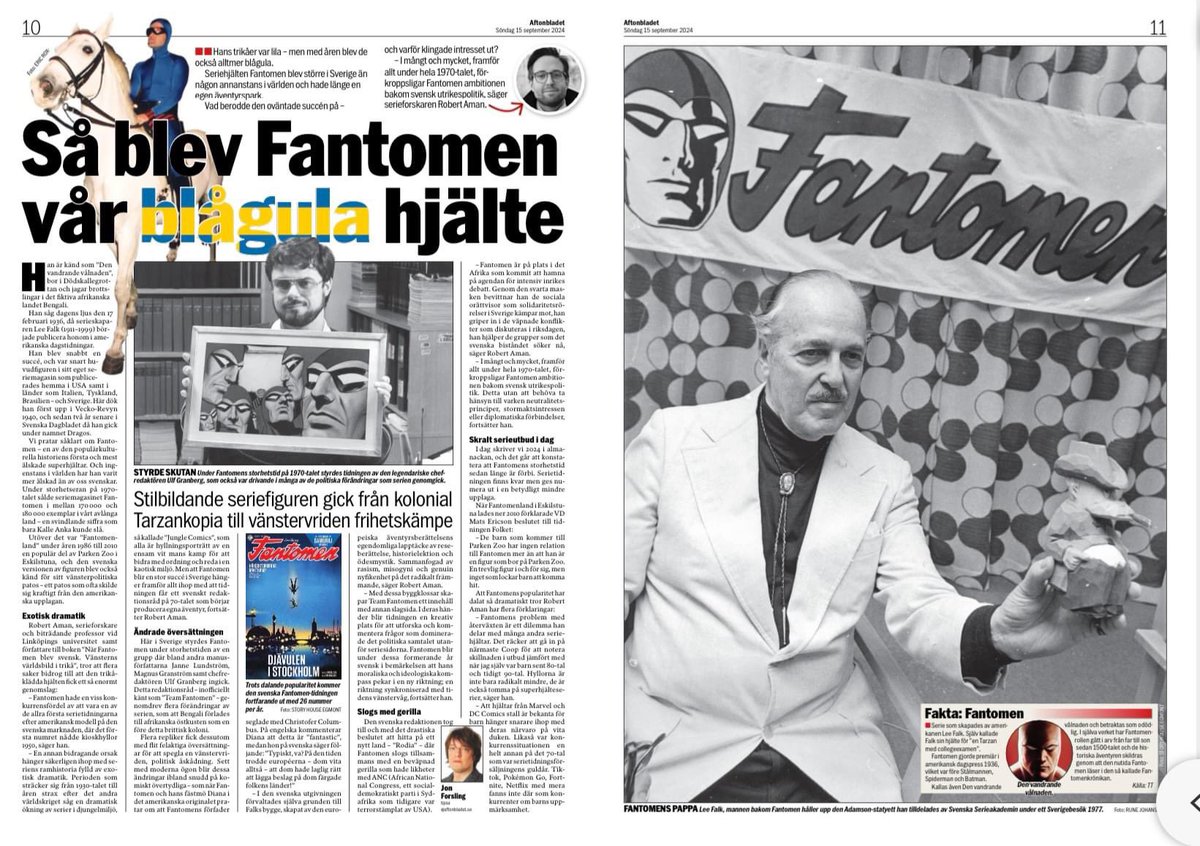 Aftonbladet Kultur tog sig an Fantomens försvenskning häromveckan.