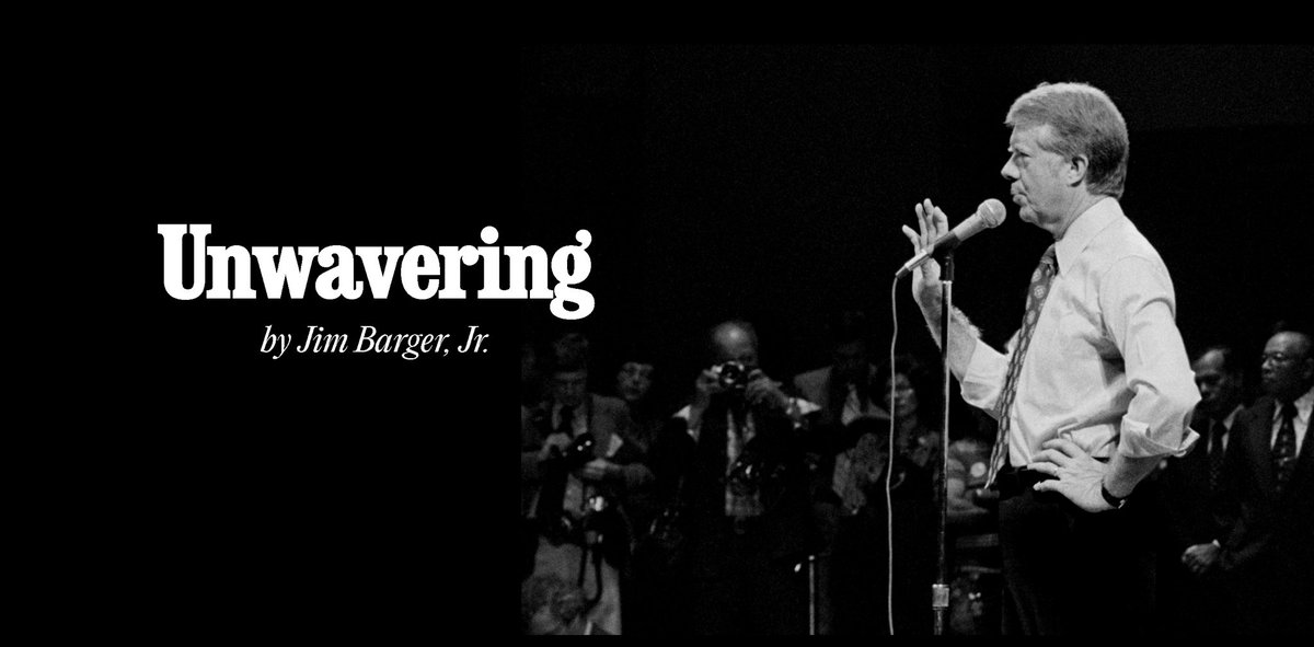 AT 100 : STILL, OUR UNWAVERING HERO. You can argue over whether Jimmy Carter was America’s greatest president, but there’s no debate that he is one of the greatest Americans to ever become president. Read Jim Barger’s “UNWAVERING” on President Carter’s 100th birthday. 🎉