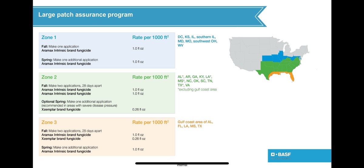 Looking for a NEW large patch fungicide? Try <a href="/BASFturf_us/">BASF Turf US</a> Aramax fungicide (with Trinity and insignia ) you won’t have to worry about large patch showing up in the spring. Below is our Large Patch Assurance Program

buff.ly/3zALhq6